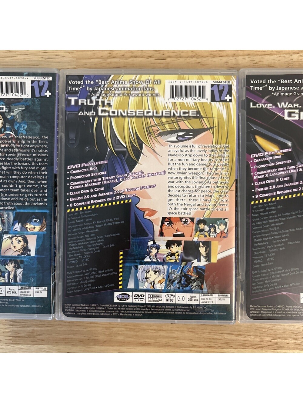 Martian Successor Nadesico Complete Collection DVD ADV Region 1, Vol 1-3 - Picture 7 of 9